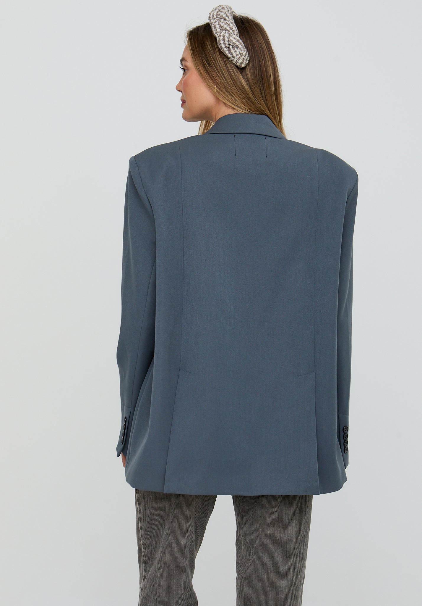 Niamh Tailored Jacket In Grey - back 