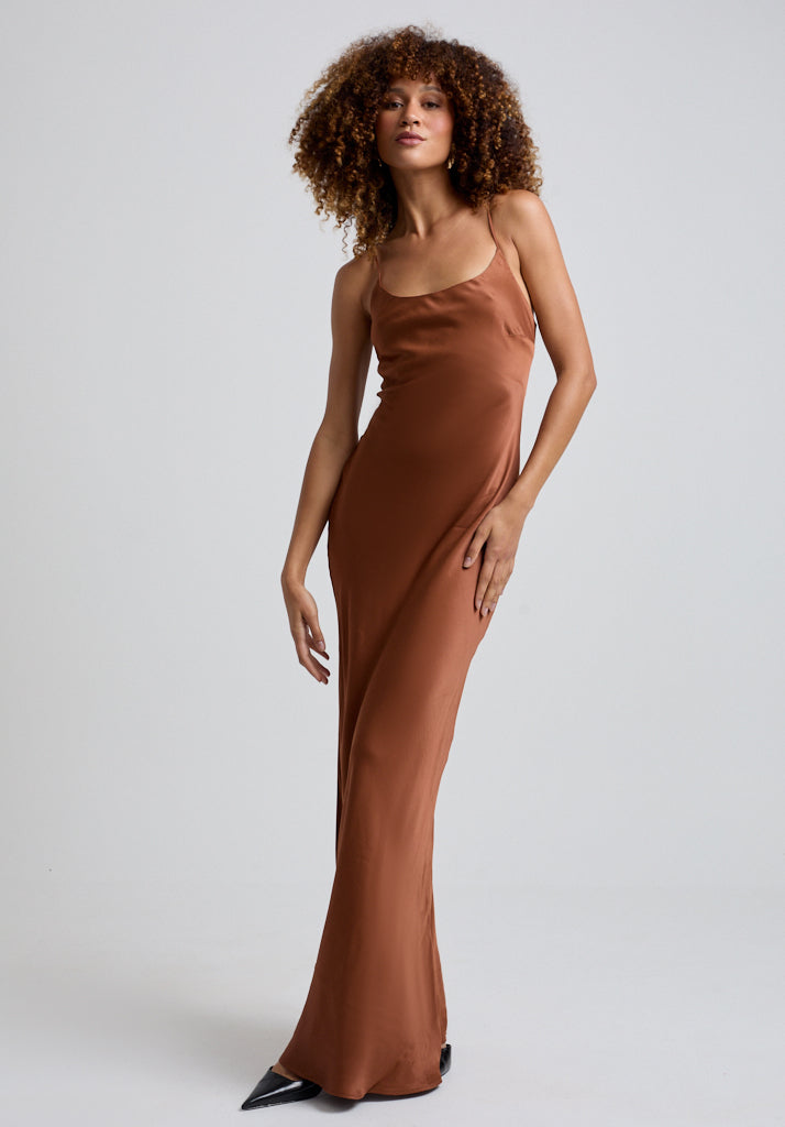 Roxy Maxi Dress in Brown