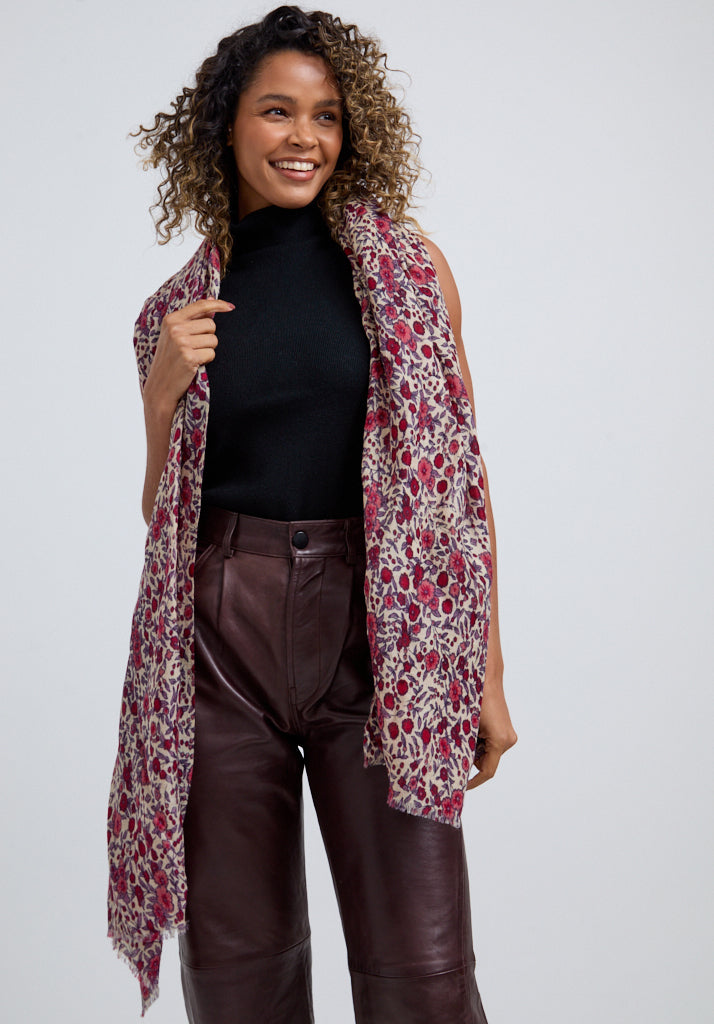 Pink Aster Scarf