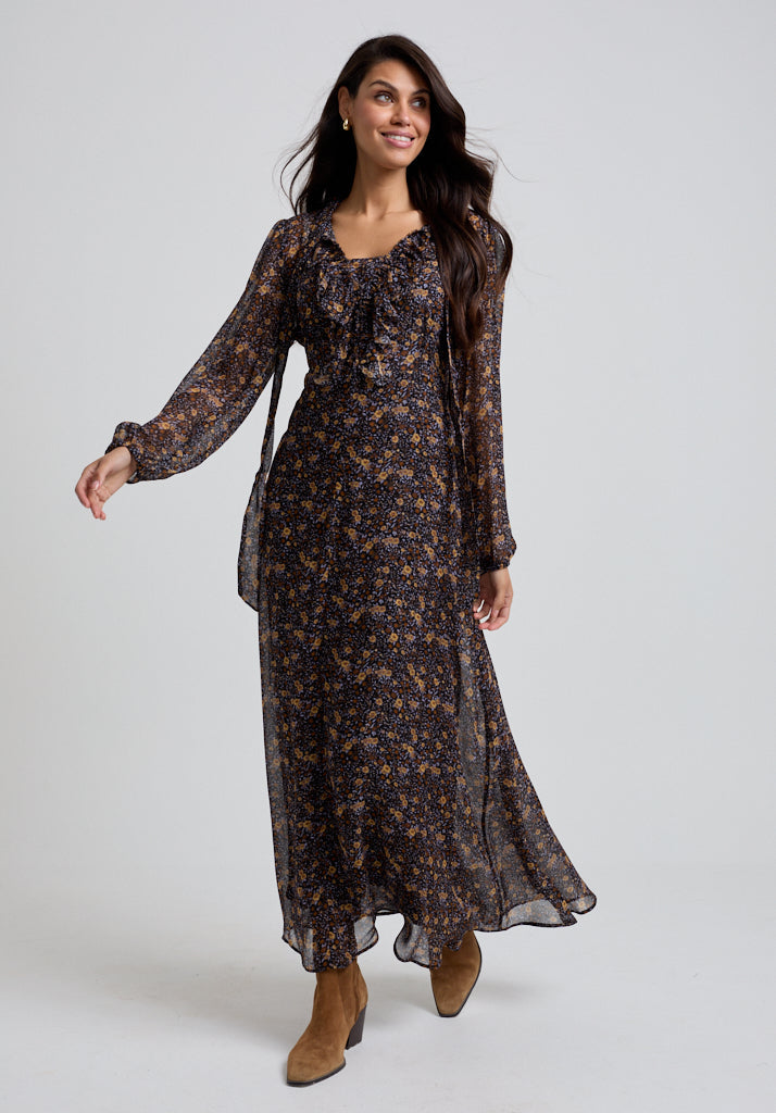 Margot Aster Maxi Dress in Black