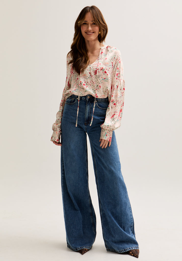 Rosetti Wishing Well Print Blouse In Multi