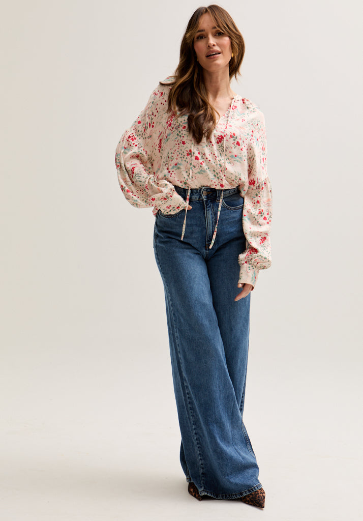 Rosetti Wishing Well Print Blouse In Multi