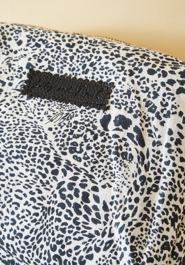 Nola Hidden Leopard Wash Bag in Cream