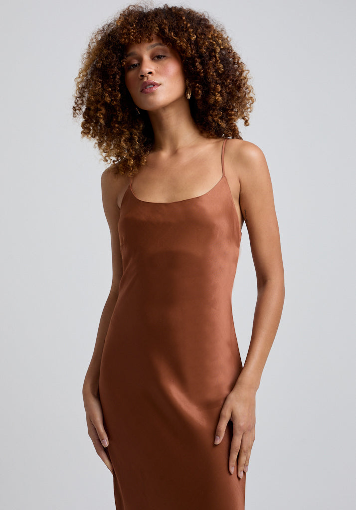 Roxy Maxi Dress in Brown