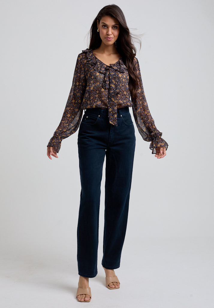 Joni Aster Blouse in Black