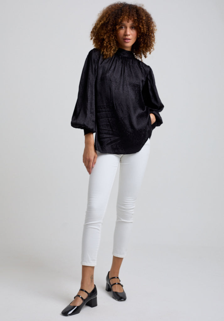 Molly Animal Blouse in Black