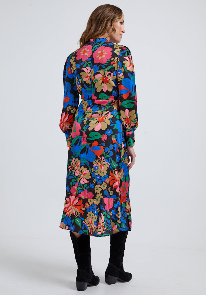 Sophie Floral Midi Dress In Multi