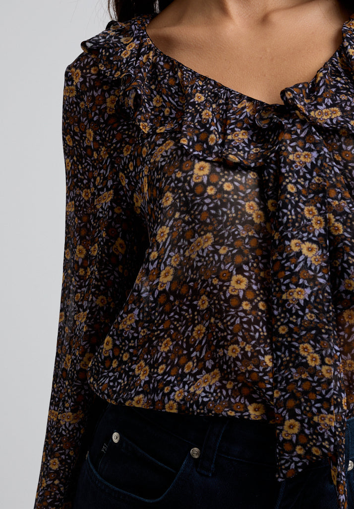 Joni Aster Blouse in Black