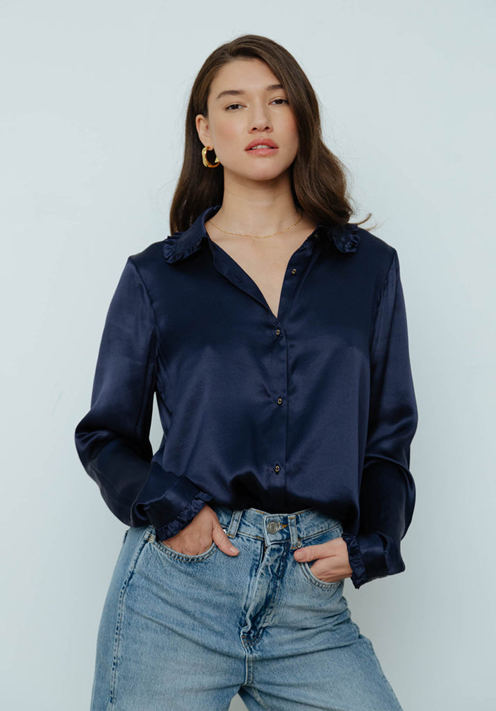 Beth Shirt in Navy