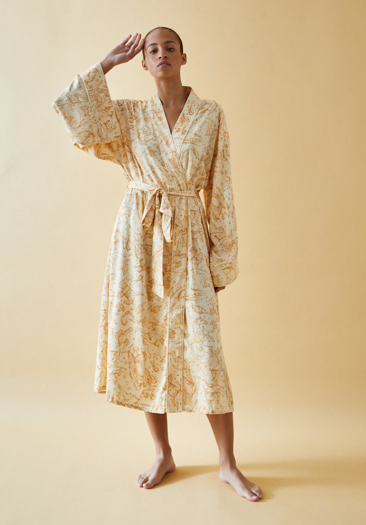 Corina Horoscope Robe in Cream