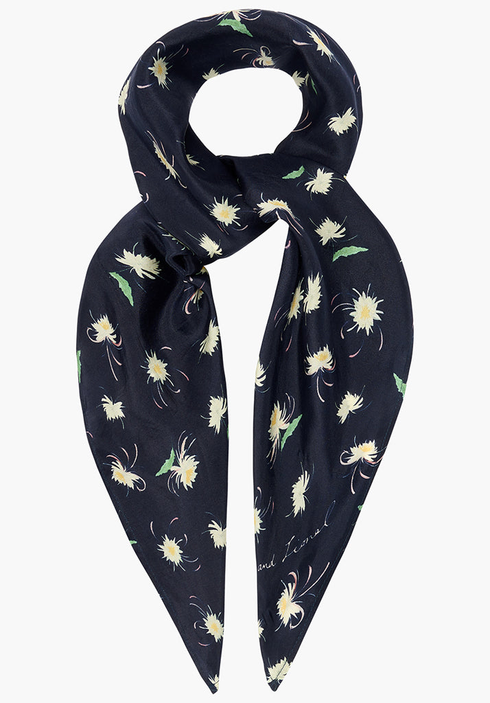 Mina Moonflower Headscarf in Navy