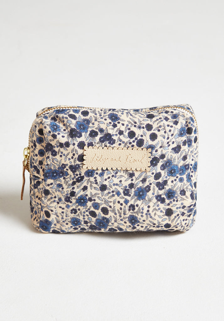 Maya Aster Cosmetic Bag in Blue