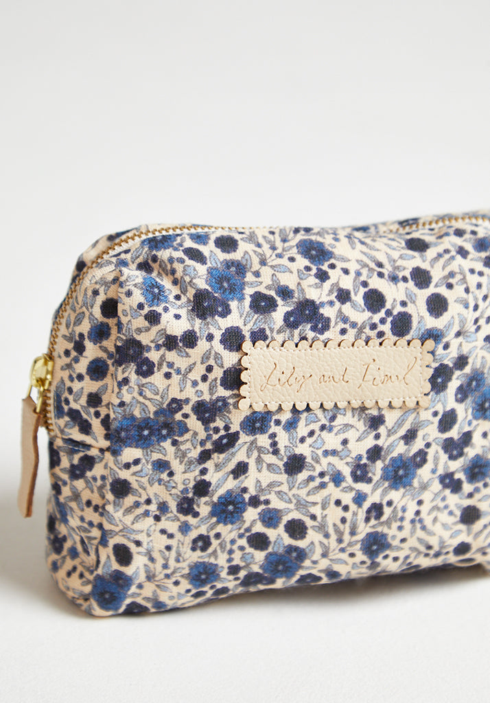 Maya Aster Cosmetic Bag in Blue