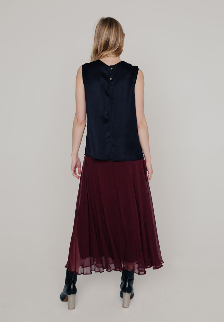 Angelica Midi Skirt in Burgundy