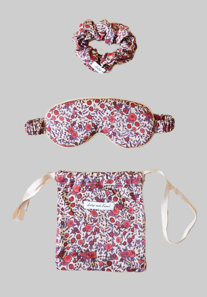 Pink Aster Eyemask Scrunchie Set