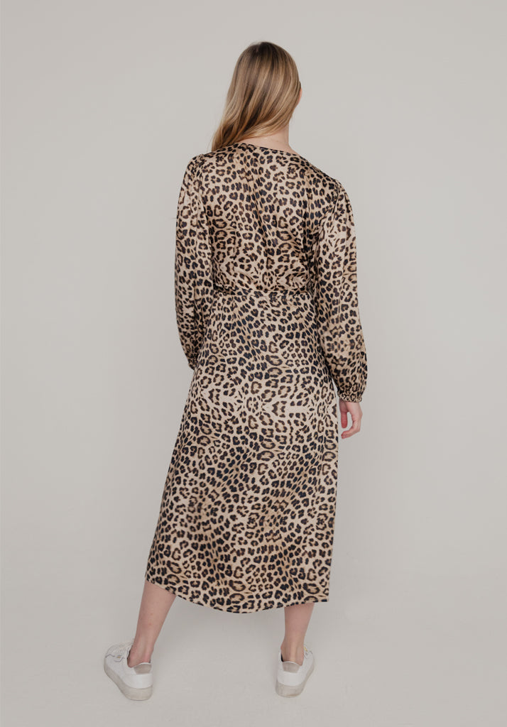 Fifi Safari Midi Dress in Brown