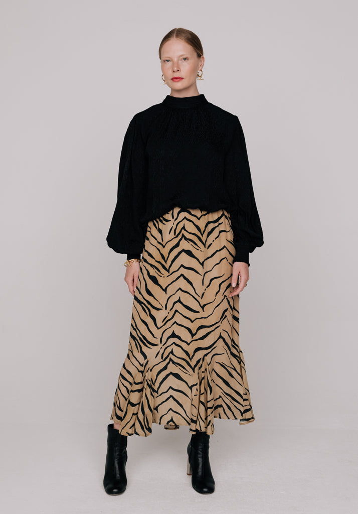 Ford Tiger Midi Skirt in Brown