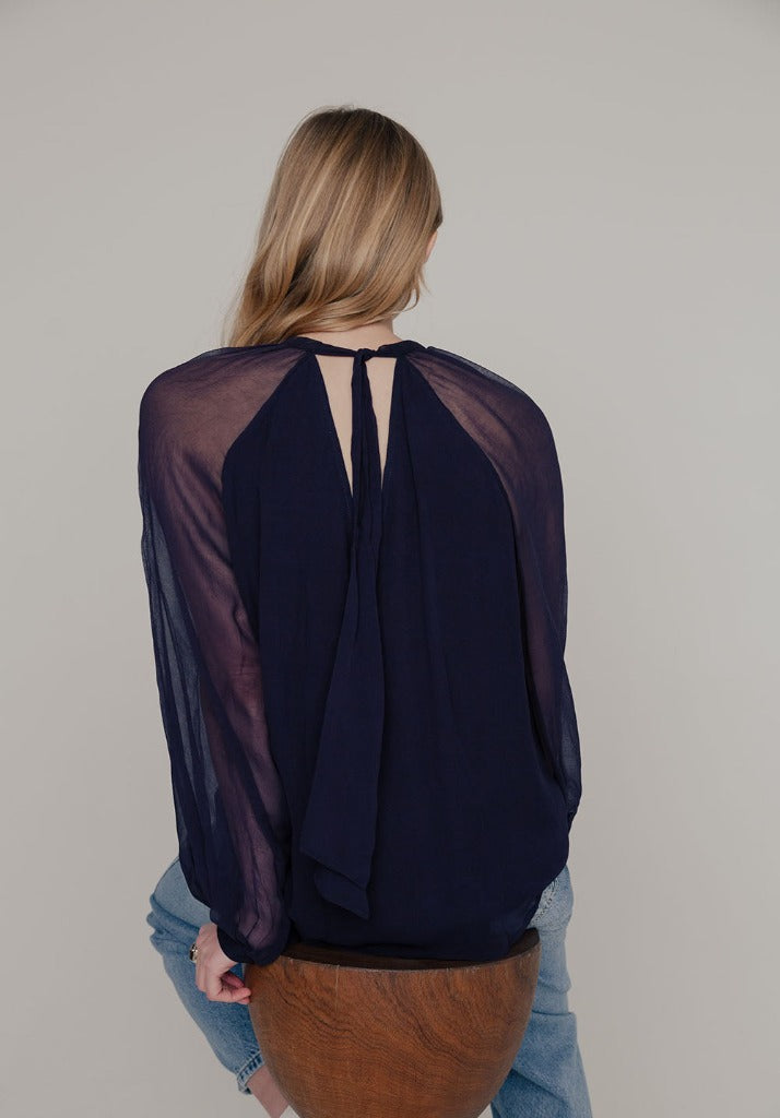 Helena Blouse in Navy