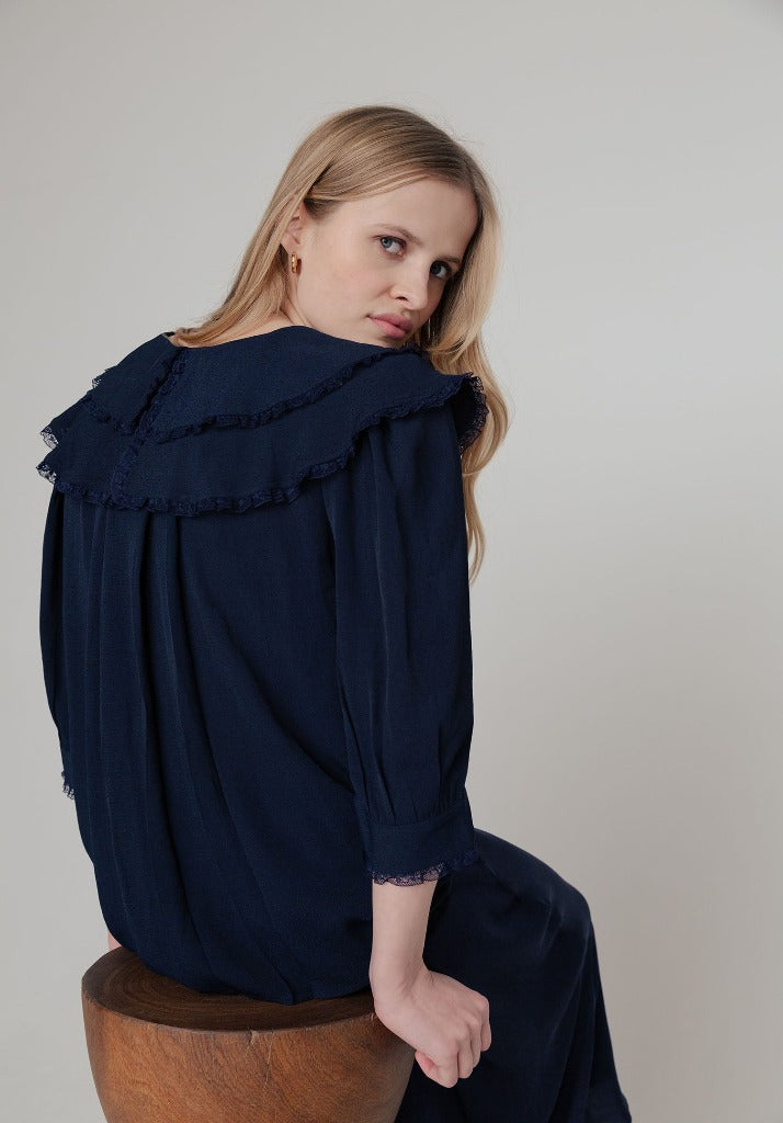 Keira Blouse in Navy