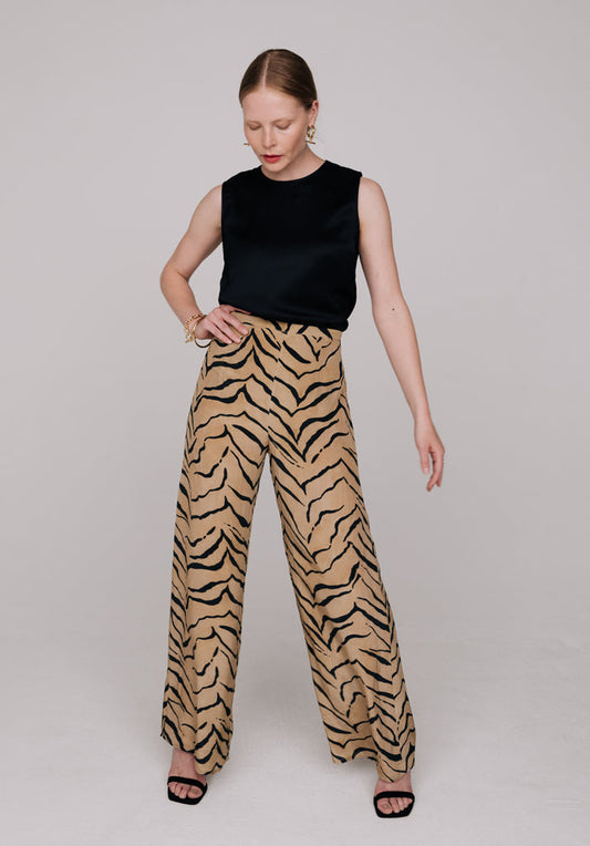 Leon Tiger Trouser in Brown