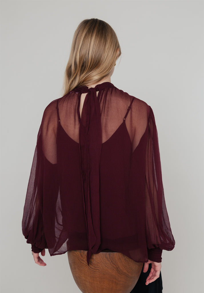 Molly Blouse in Burgundy