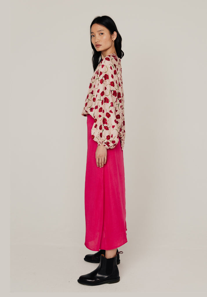 Poppy Midi Skirt in PInk